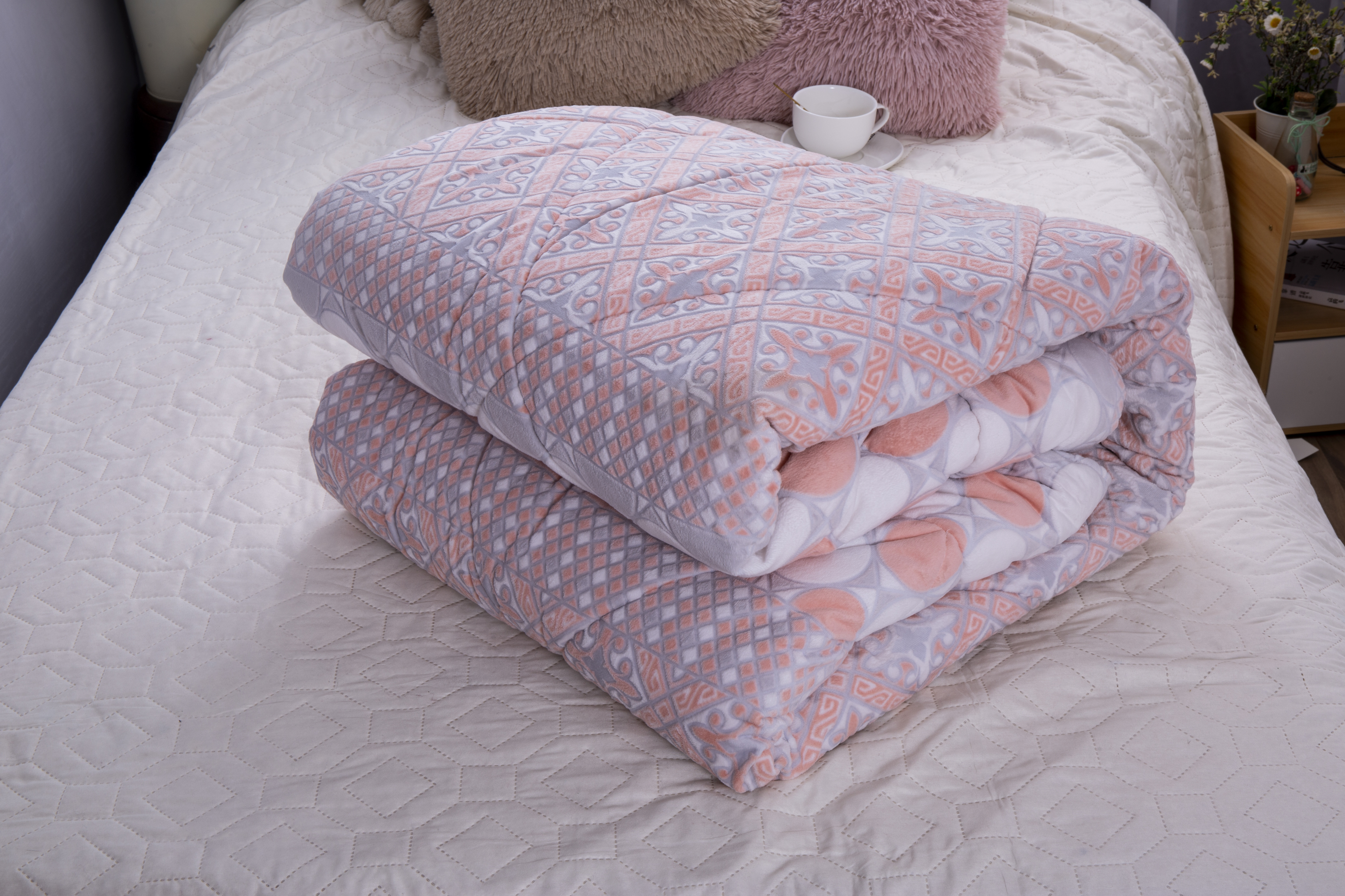 MOHAP WHZG20-323 3D Burnout Flannel Fleece Comforter