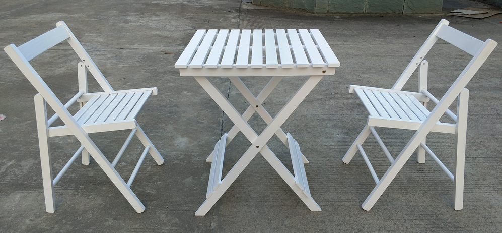 One table and two chairs suit