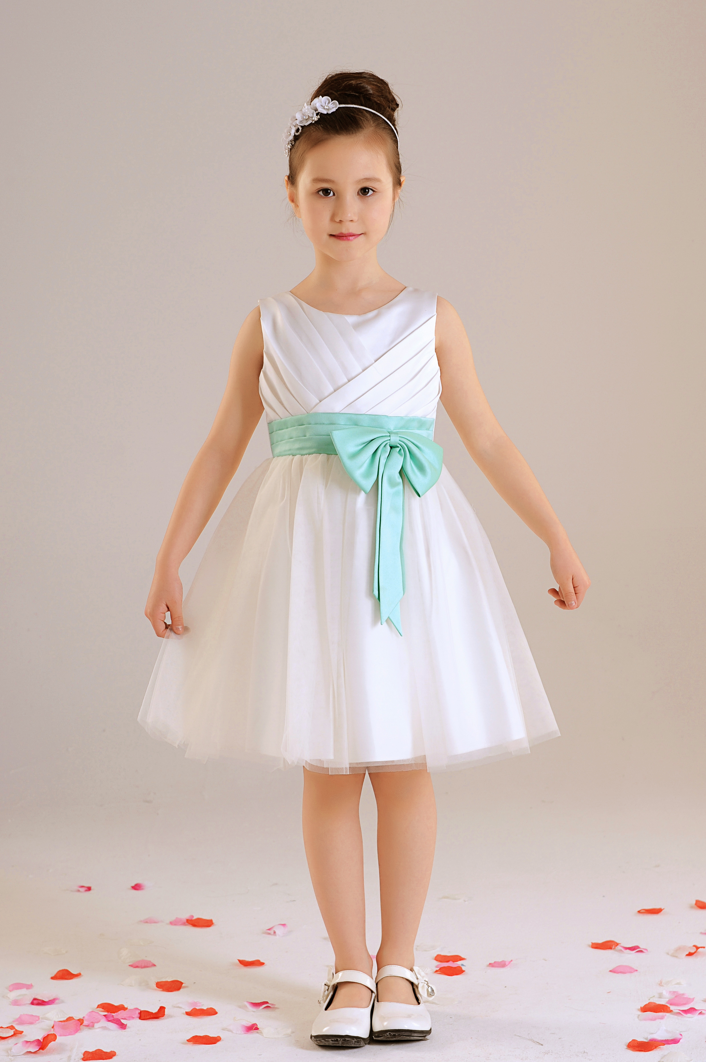 embroidered flower girl dress communion dress