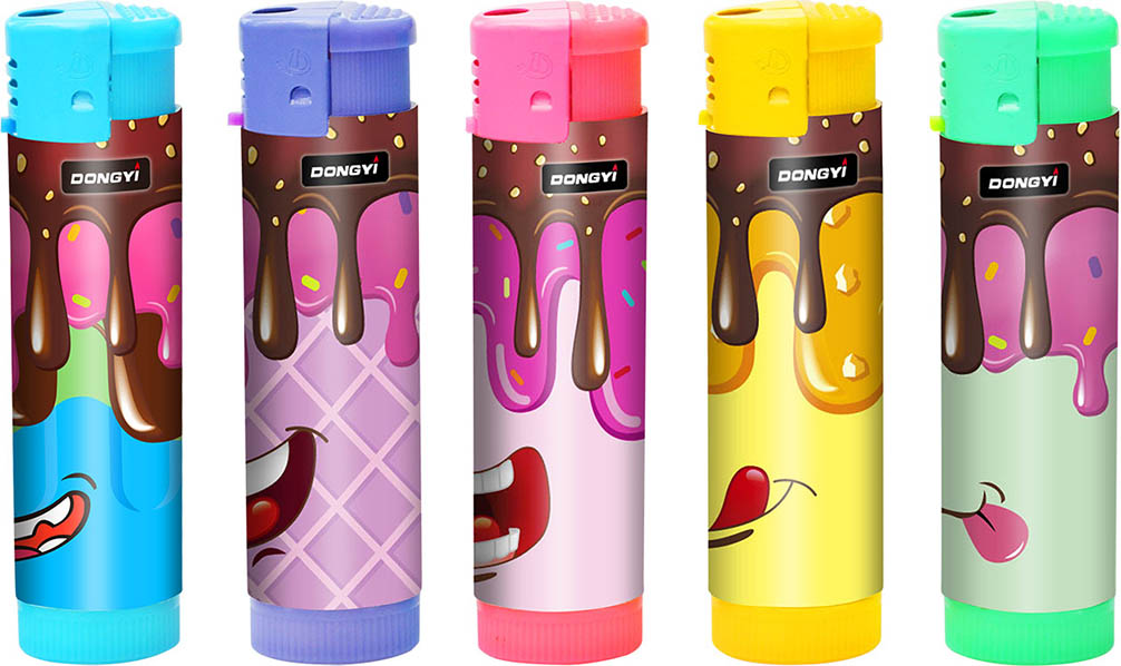 Disposable electronic lighter with LED