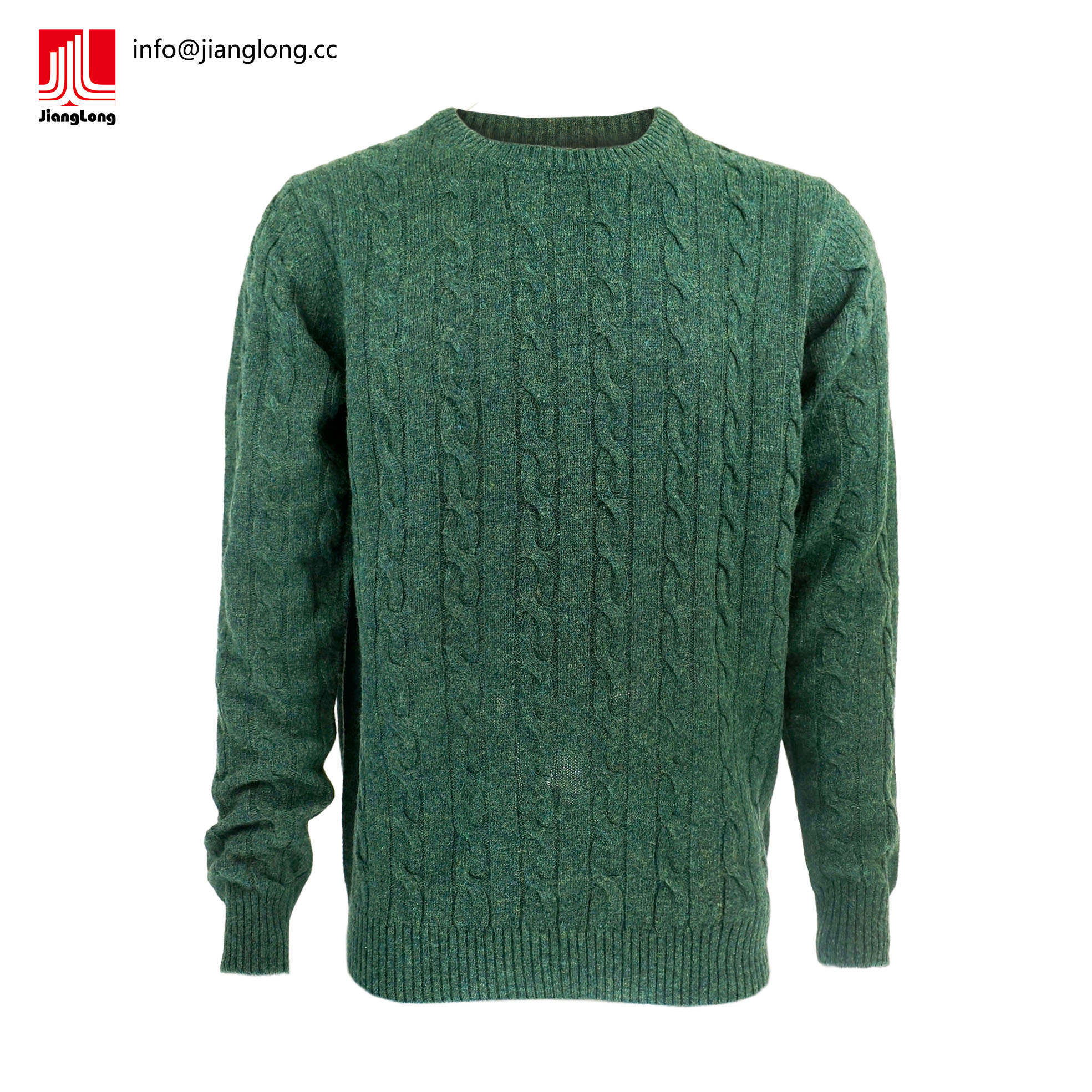 Men's Knitted Cable Crew Neck