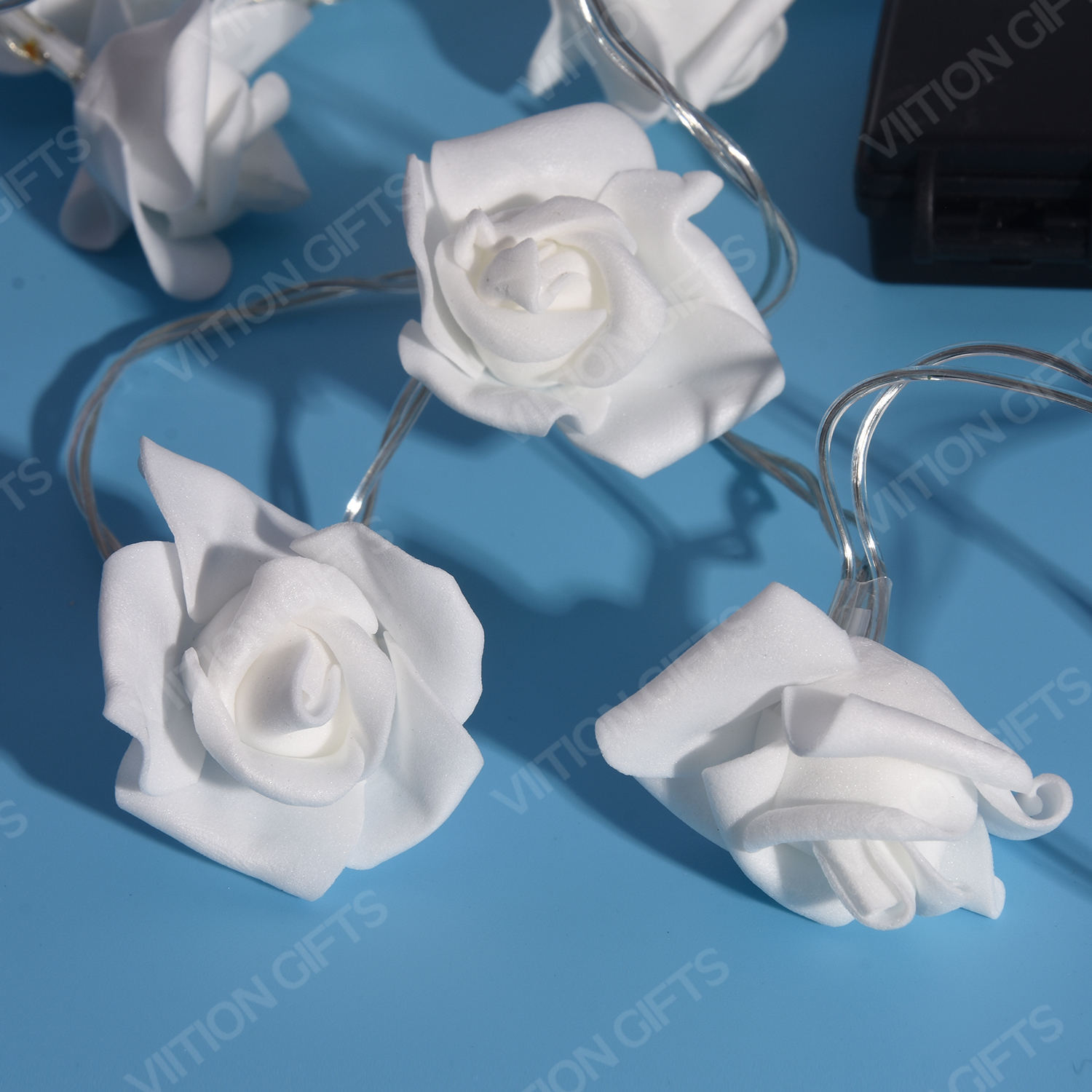 20ct White Rose LED Decor String Light