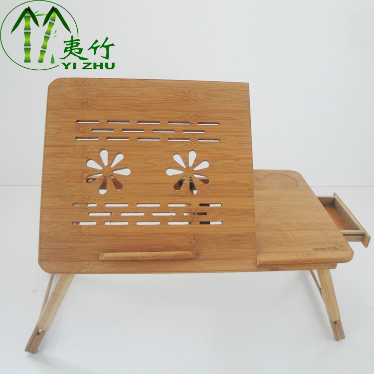 Bamboo Floding Small Table With Ddjustable Leg