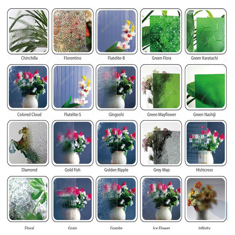 Rider hot clear coloured patterned figured art decorated glass