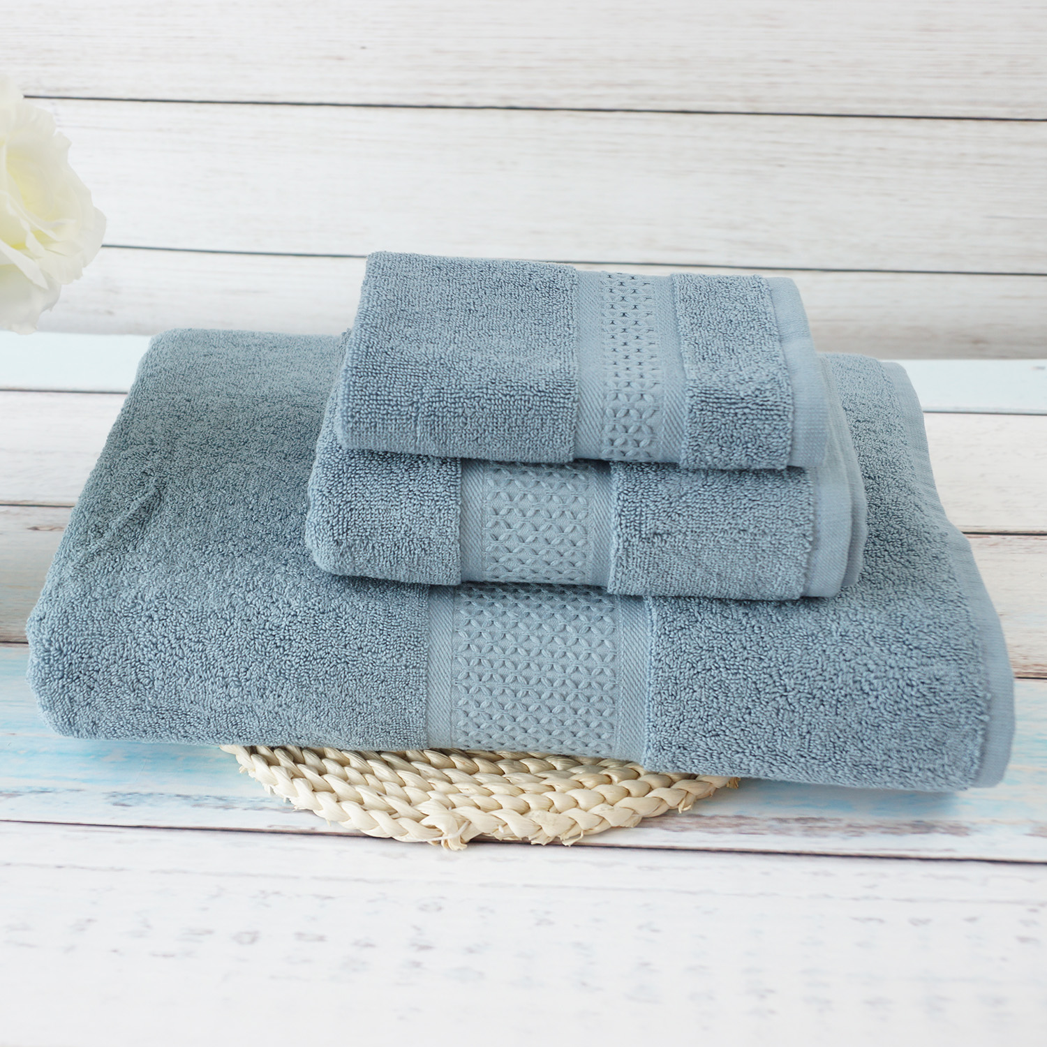 Promotion Dark Blue 100% Cotton Gift Hand Towel