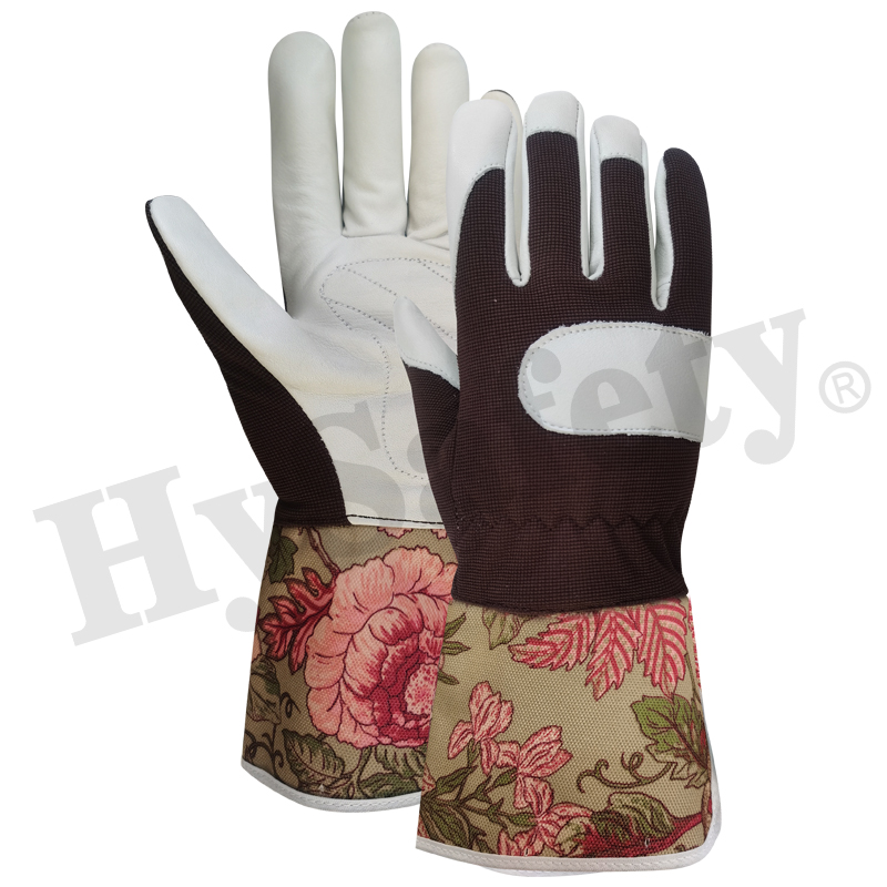 Garden glove,working gloves, ladies women glove,leather glove, Guantlet cuff glove