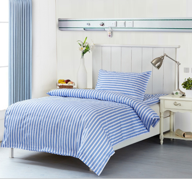 Wholesale polyester cotton hospital duvet cover set hospital bed linen bedding set