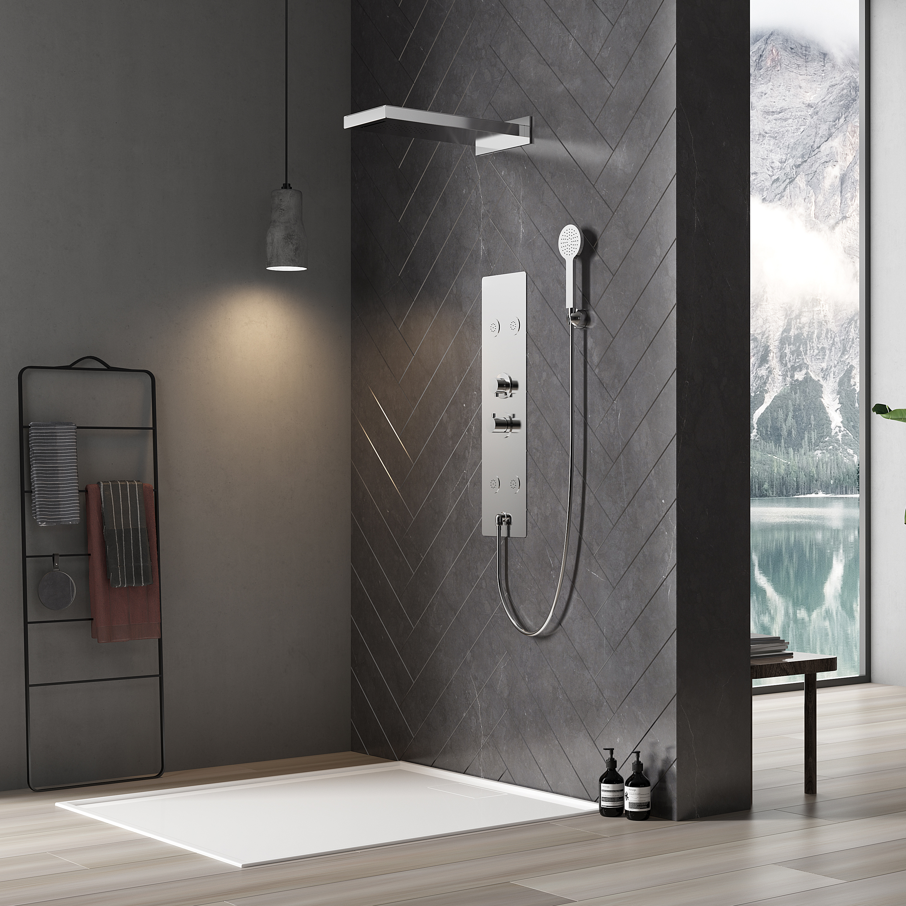 shower panel concealed