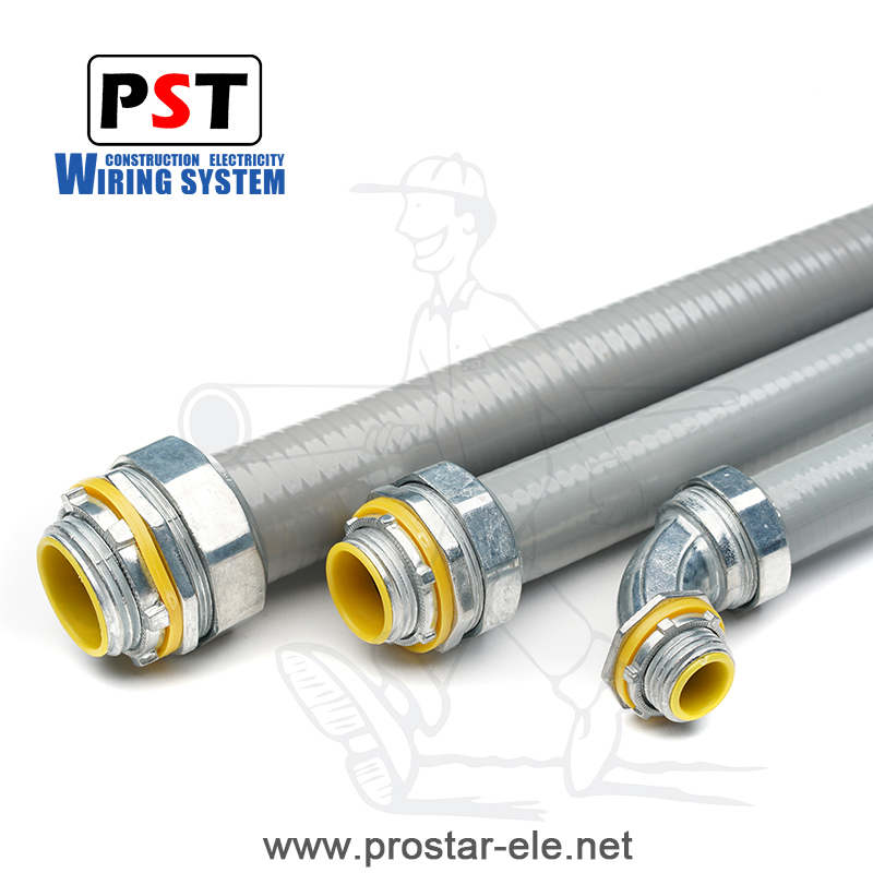 Liquid Tight Flexible Conduit/Liquid Tight Connector/Straight Liquit Tight Connector/Tubo Conduit Flexible / Conector Liquid Tight Recto / Conector Liquid Tight Curvo