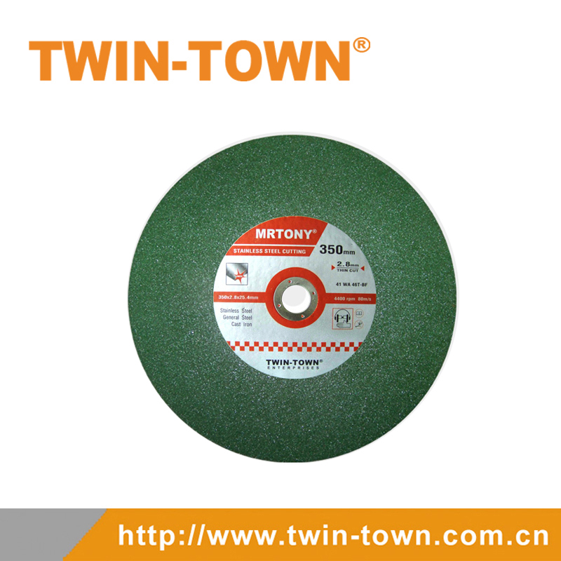 14" 355mm Green Cut off Wheel for Inox