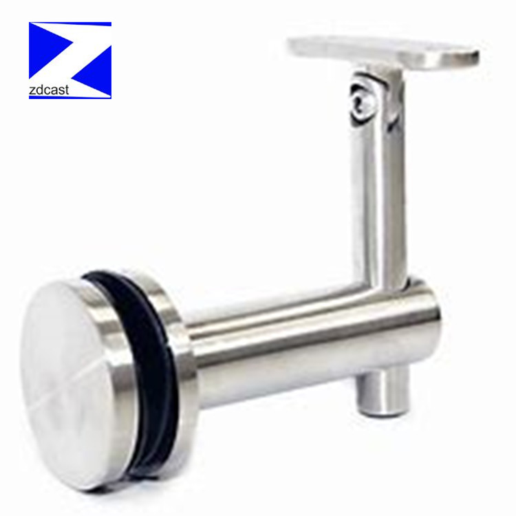 fashion Indoor railing designs Glass Balustrade stainless steel wood handrail bracket
