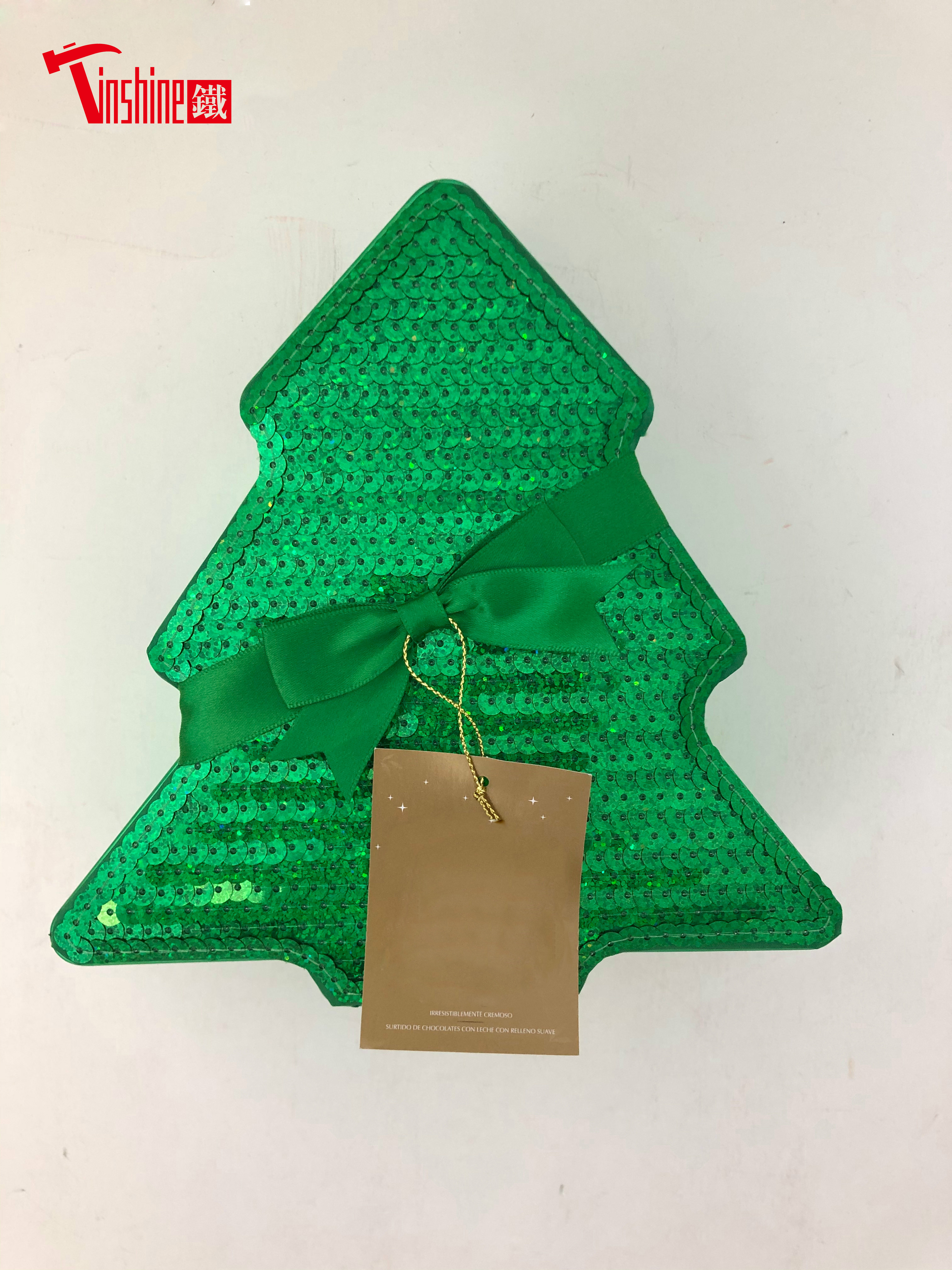 Christmas Tree tinbox tinbox, tin can , tin package, metal box, metal can, containe, canister, Magic pig cosmetic tinbox