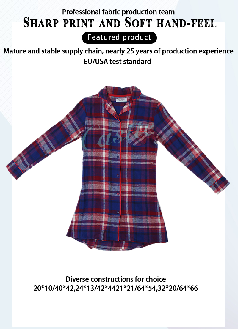 Ladies Y/D Woven Flannel Button Shirt