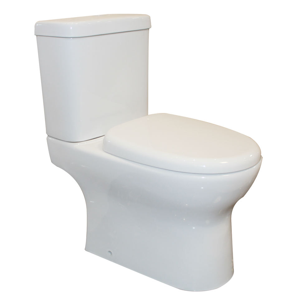Rimless two piece toilet