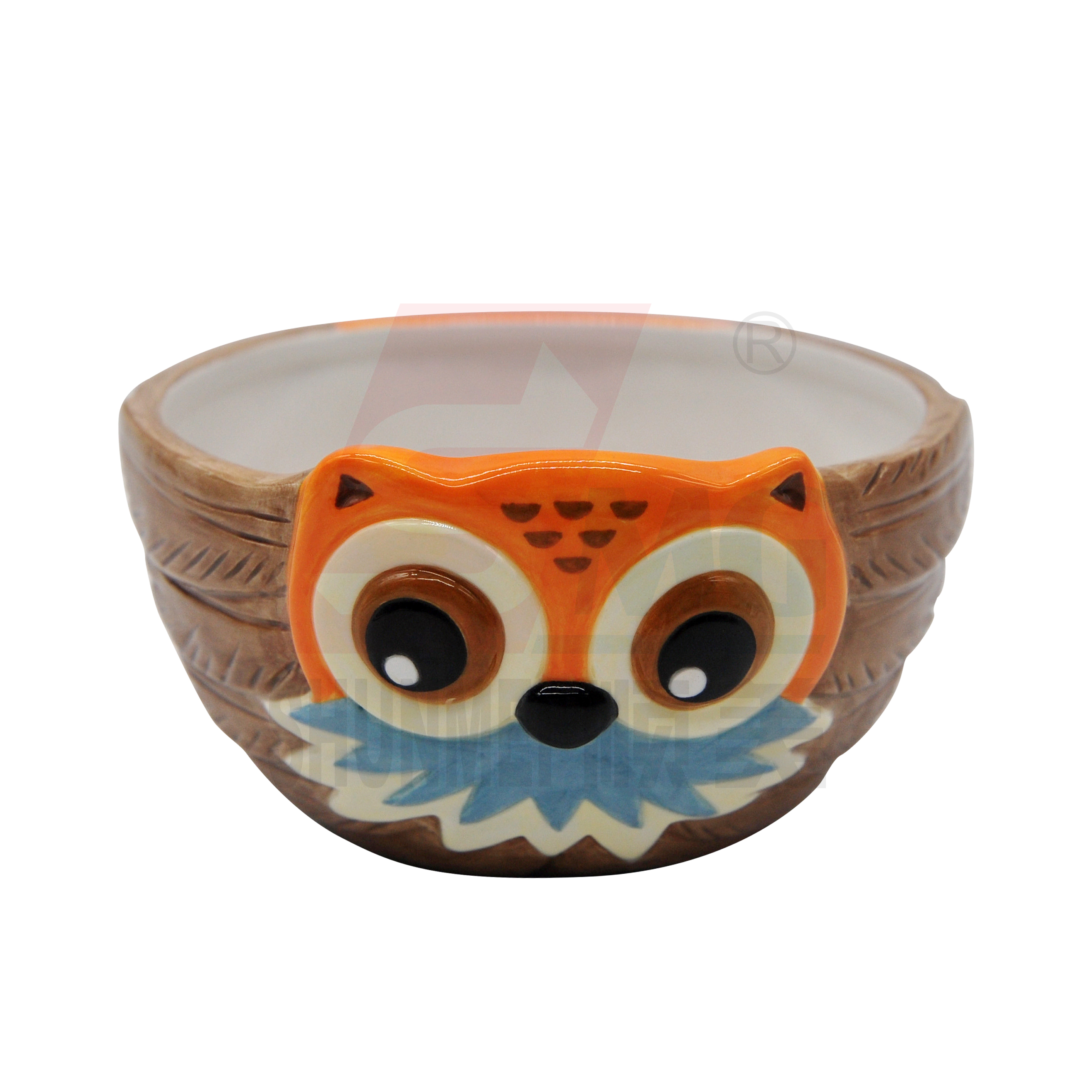 Ceramic Owl painted owl design ceramic salad bowls for dinner table