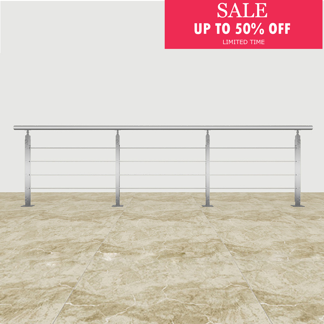 Hot sale system free sample hardware mental balcony durable extruded railing