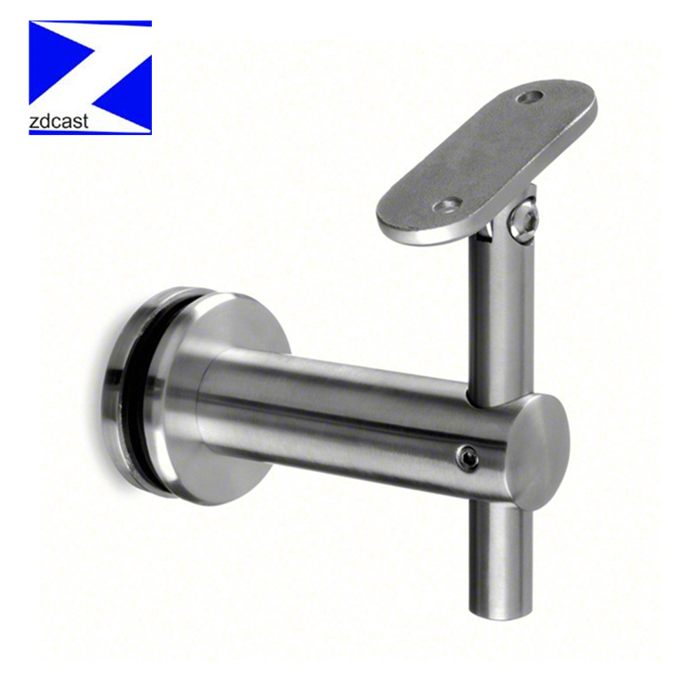 Stainless Steel 90 degree Adjustable flat Stair Handrail Balustrade Post Bracket fittings