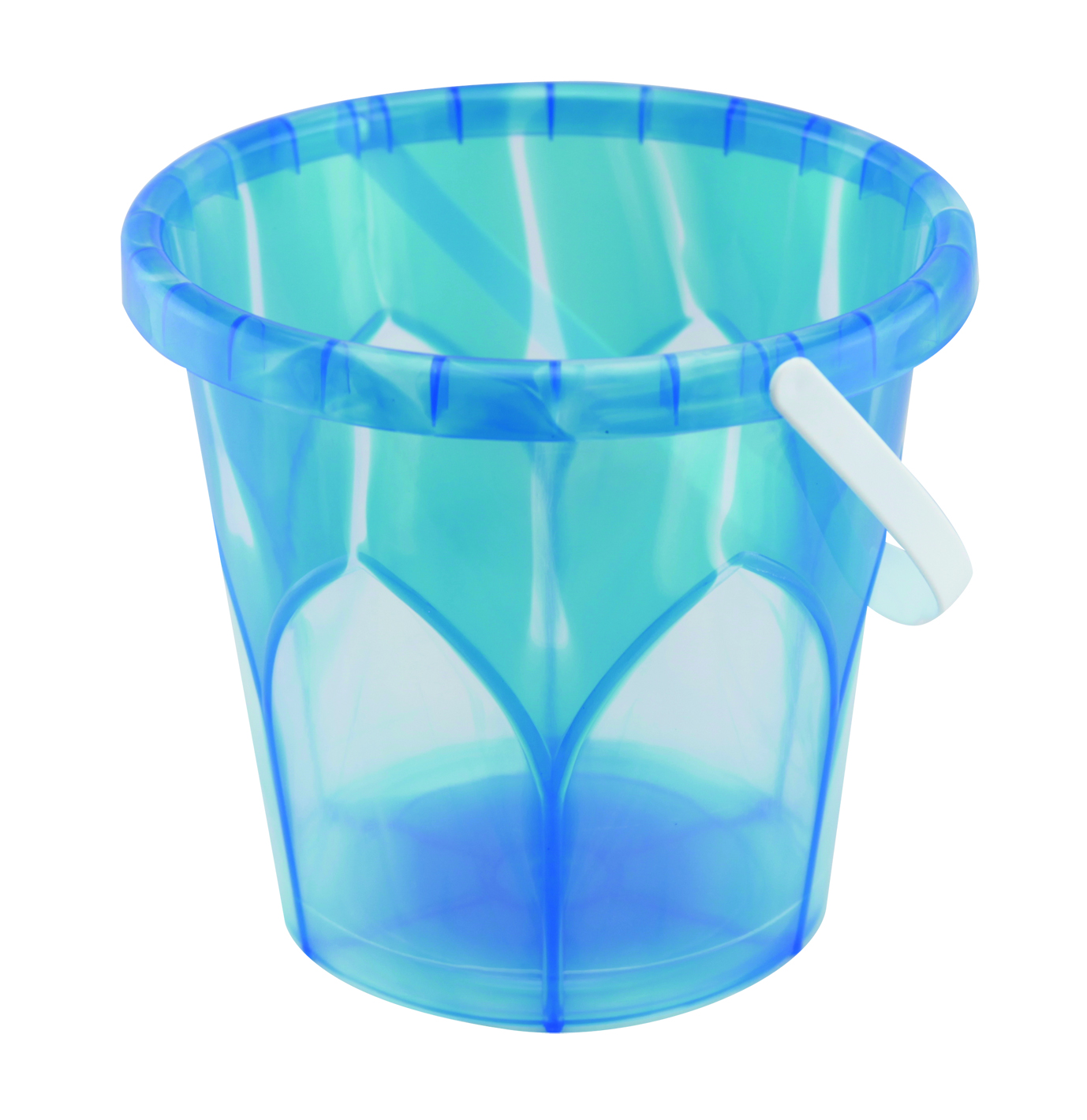 Transparent bucket in marble color