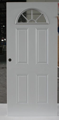 Fangda best-selling fan lite steel iron exterior door with high quality good design
