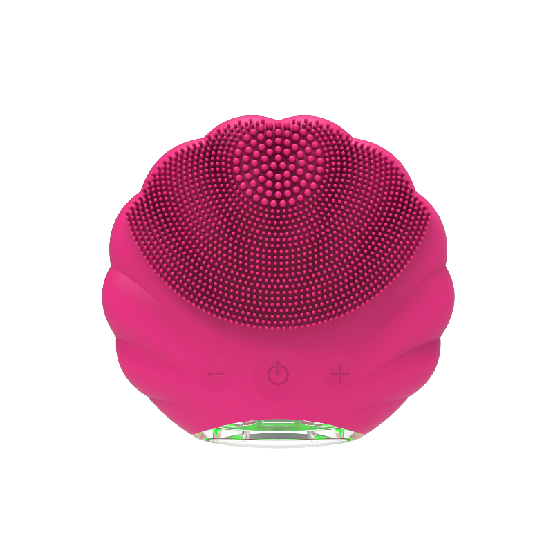 Shell-shaped silicone cleansing brush
