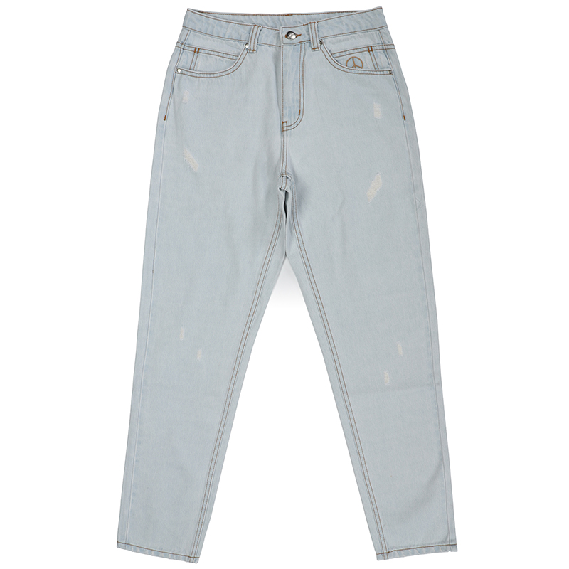 Bleach wash jeans loose style men denim jeans trouser custom wash fabric G2635-Z