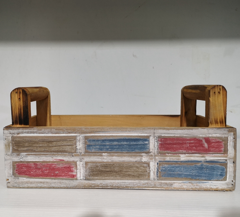 Mix-colors Wooden planter