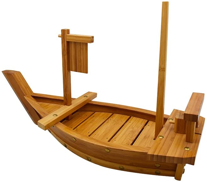 Bamboo sushi boat