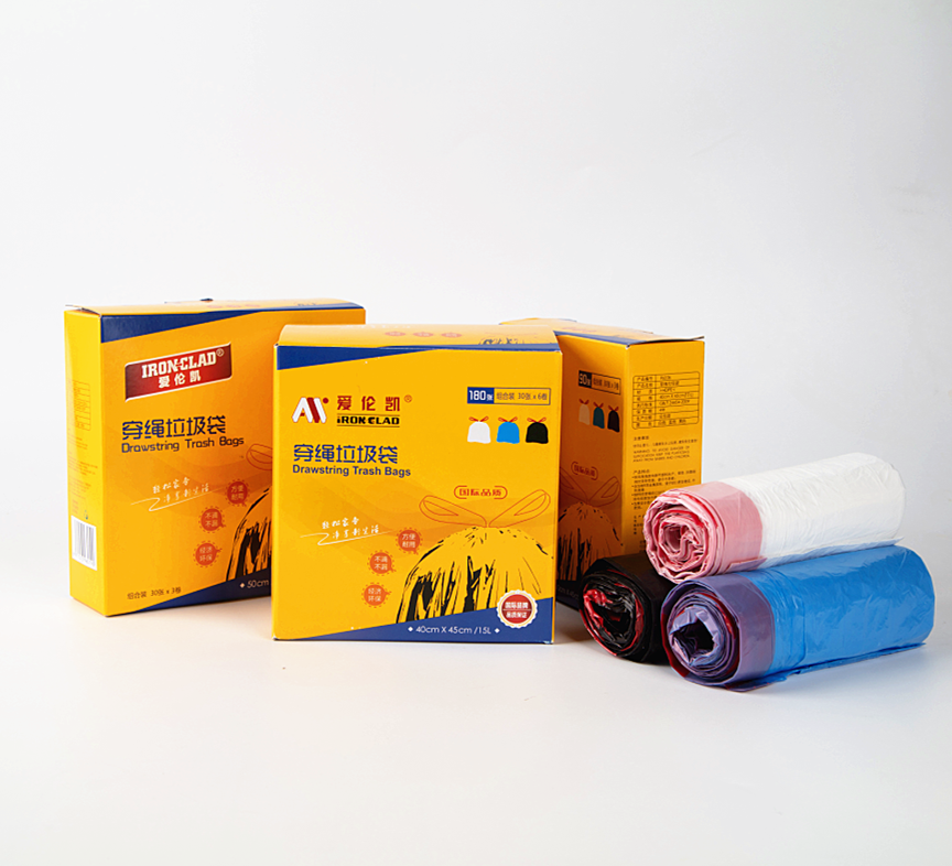 15L drawstring trash bag