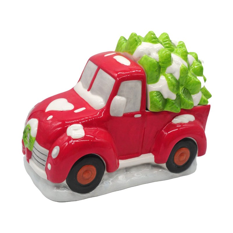 Ceramic Truck shape cookie jar Storage Jar