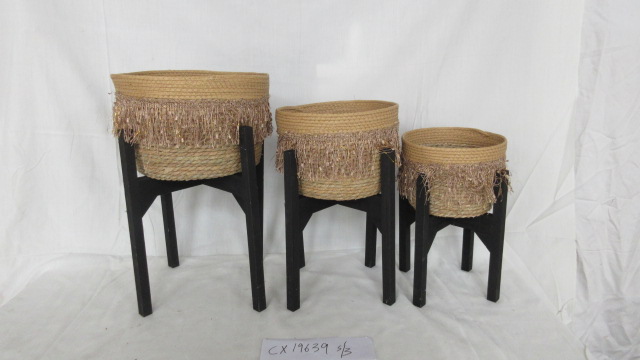 Set of 3 Wooden flower planter