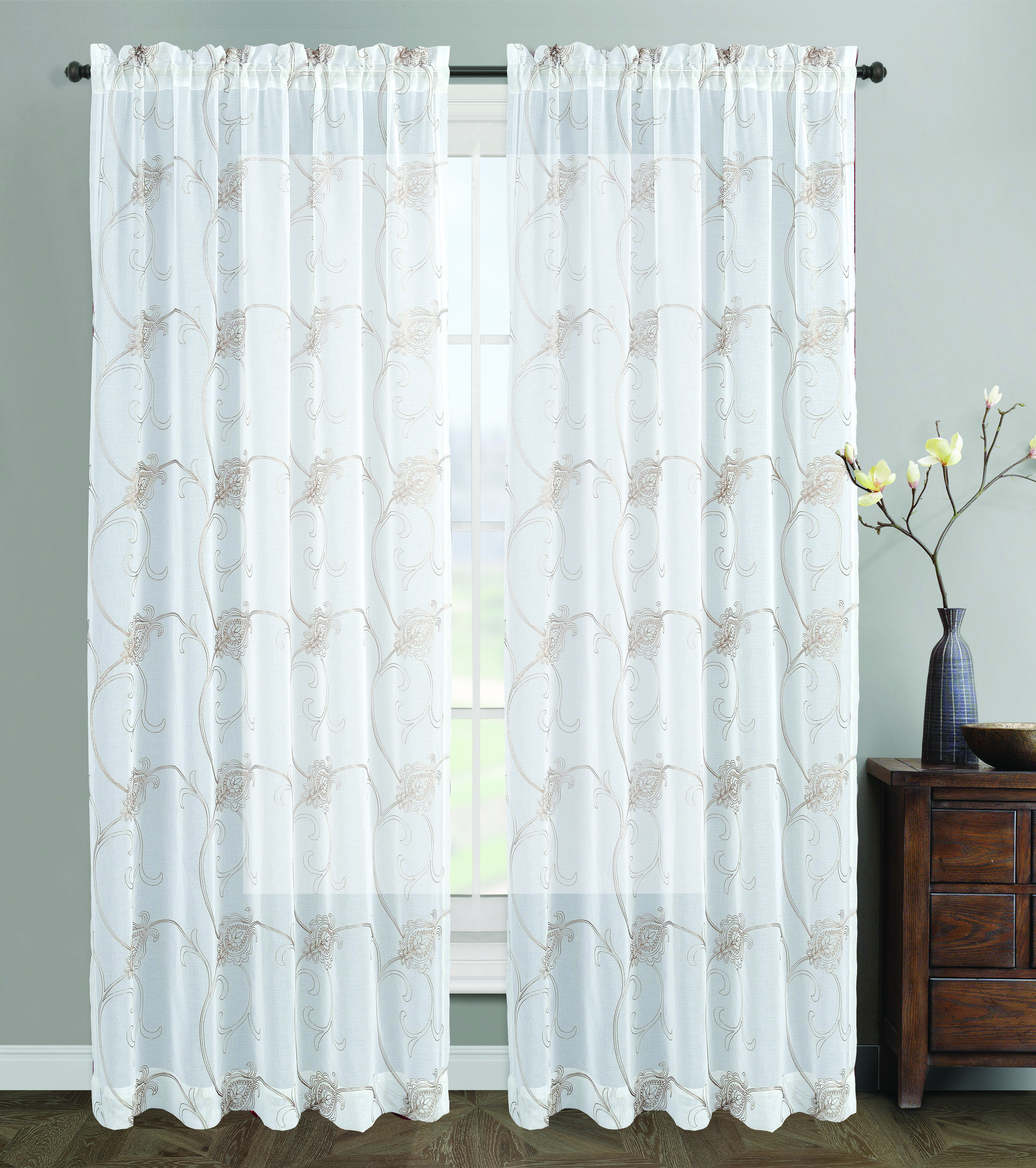 embroidery curtain