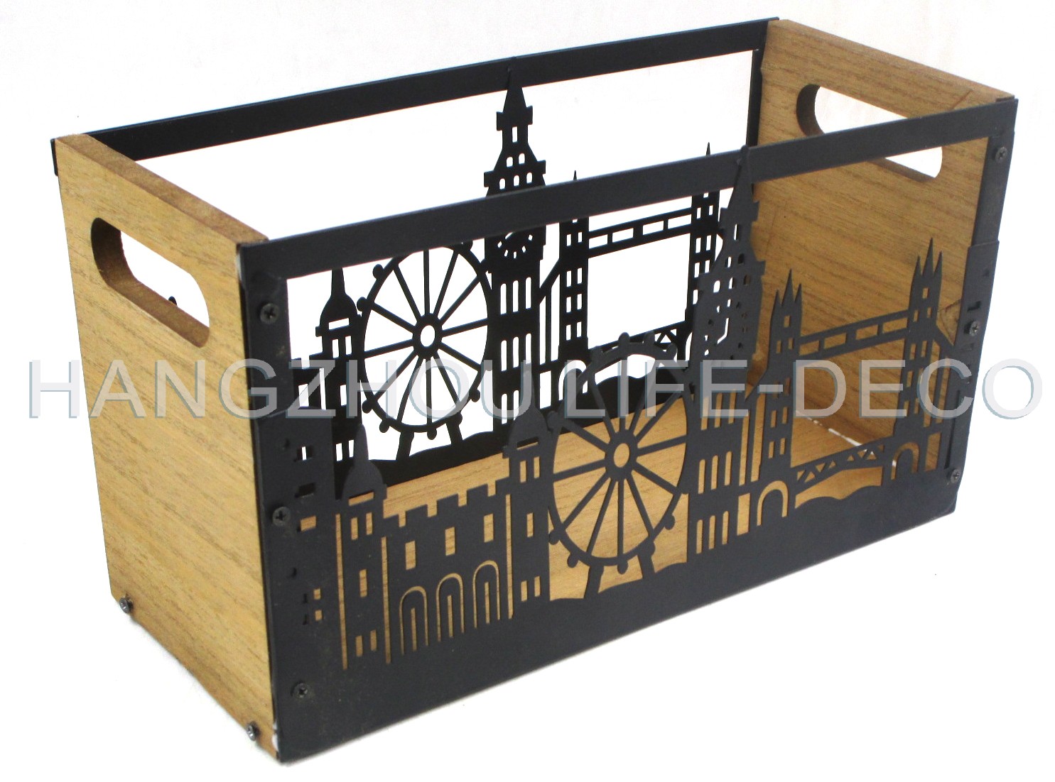 Wire Wooden Basket