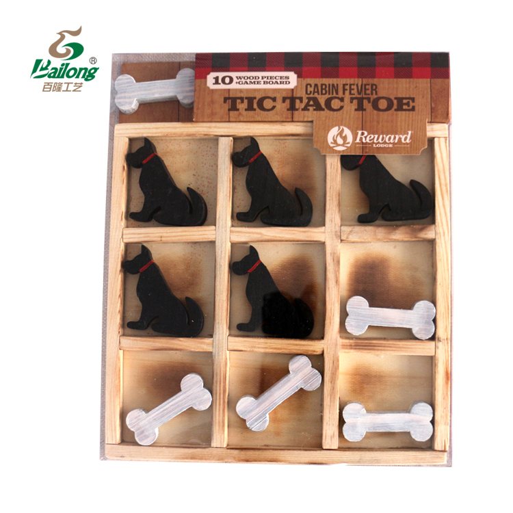 Wooden tic tac toe