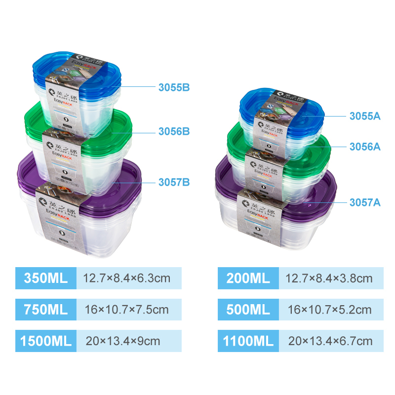 Retangle Food Storage Container Sets