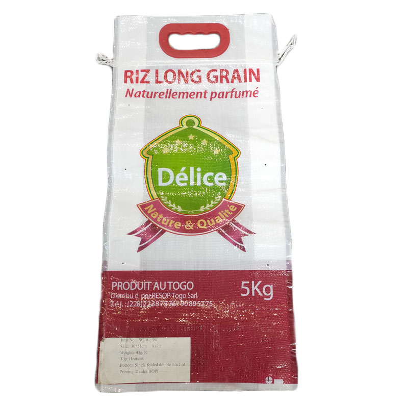 Bopp laminated sack pp woven rice packing bags 5kg 10kg 25kg 50kg