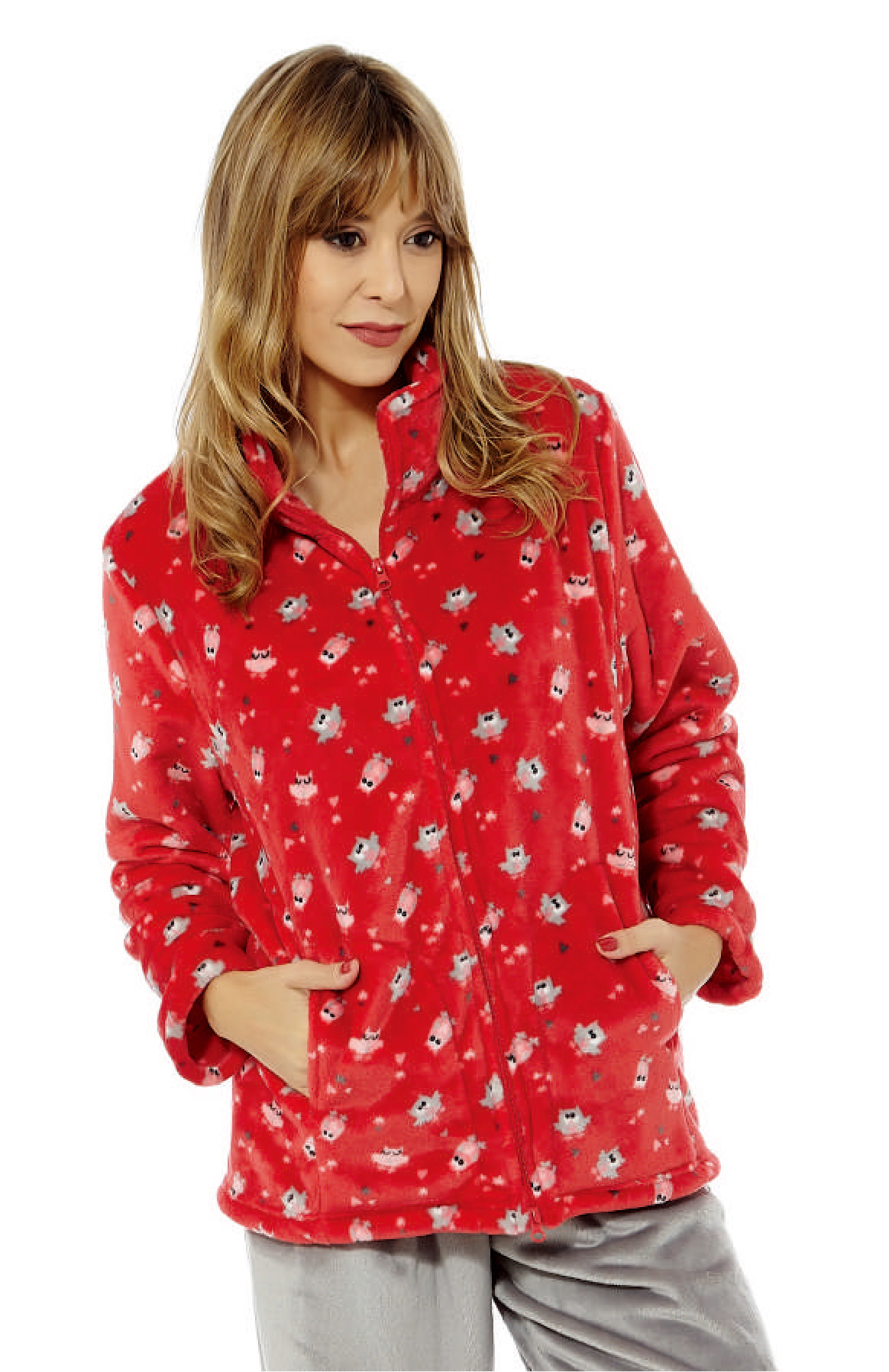100% polyester Sleeping Wear; Home Wear; Fleece Pajamas; Pajama set; Print Pajama; Winter Collection;Zipper Style
