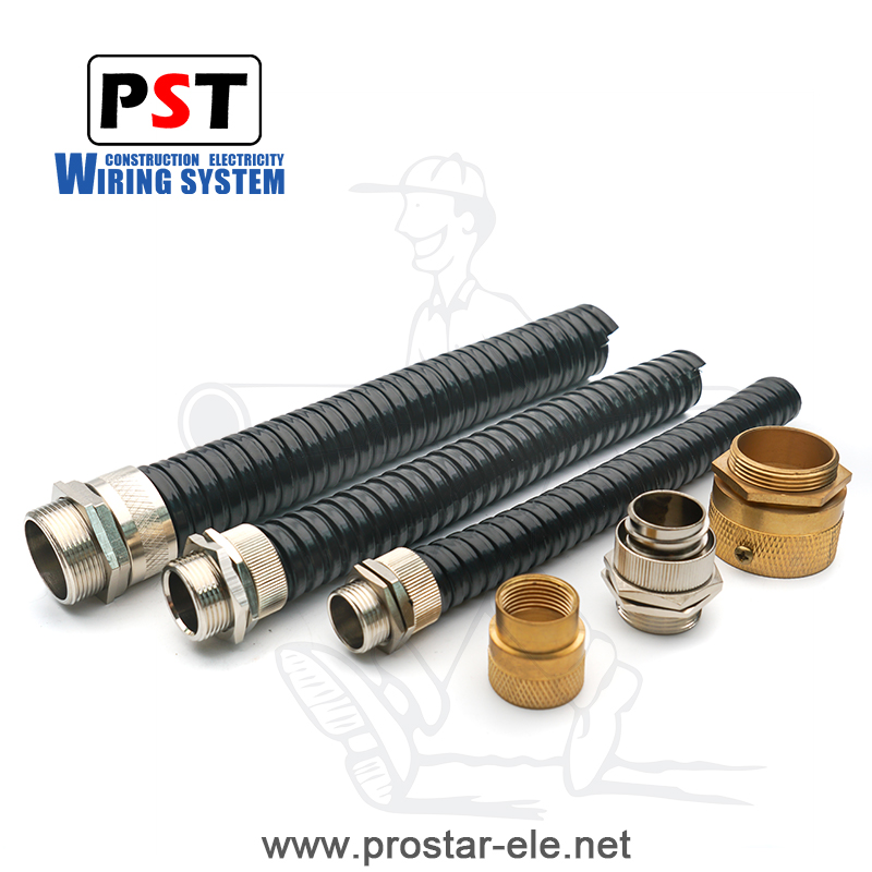 PVC Coated Flexible Steel Conduit / GI Flexible Conduit / GI Flex Pipe