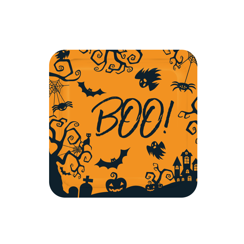 Halloween Party supplies Square Paper Plate