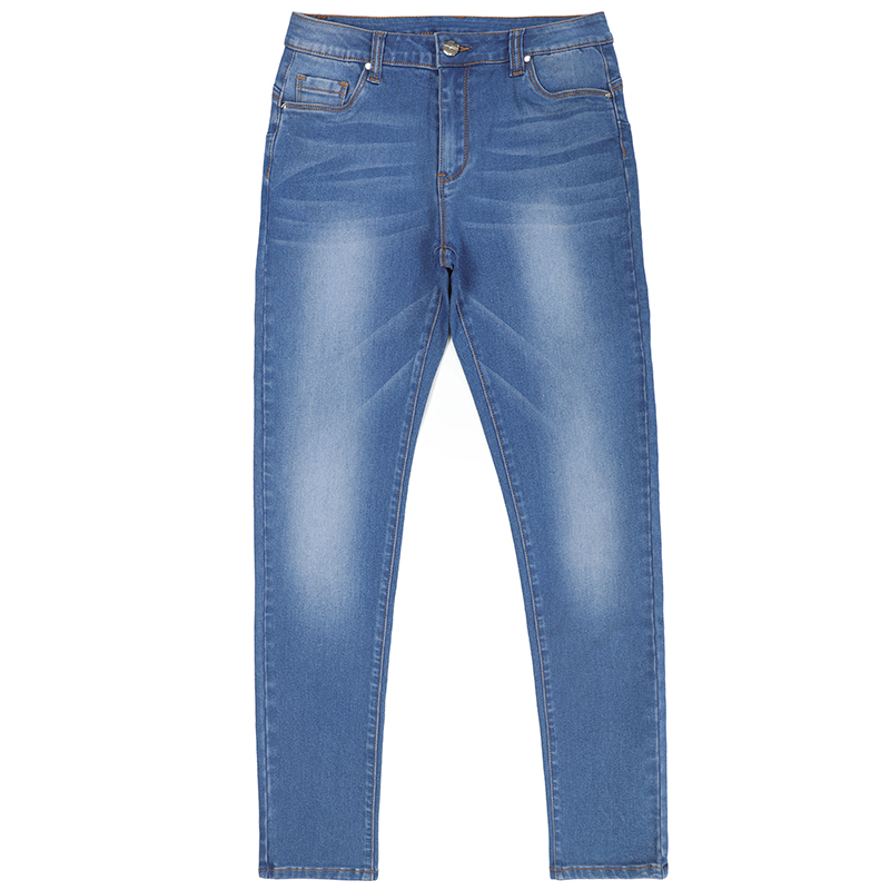 Light Blue Basic five pockets skinny jeans men denim jeans trousers Monkey wash Custom pants G2462-Z