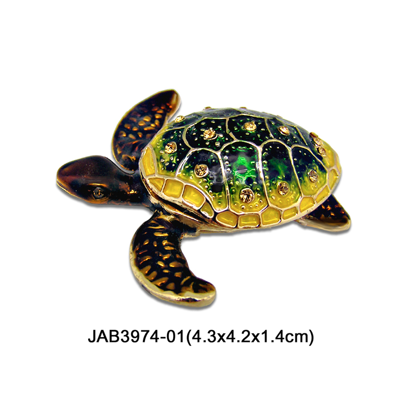 Pewter trinket box-sea turtle