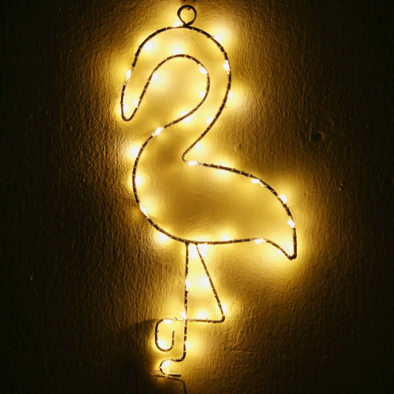 Warm white iron mini Flamingo light