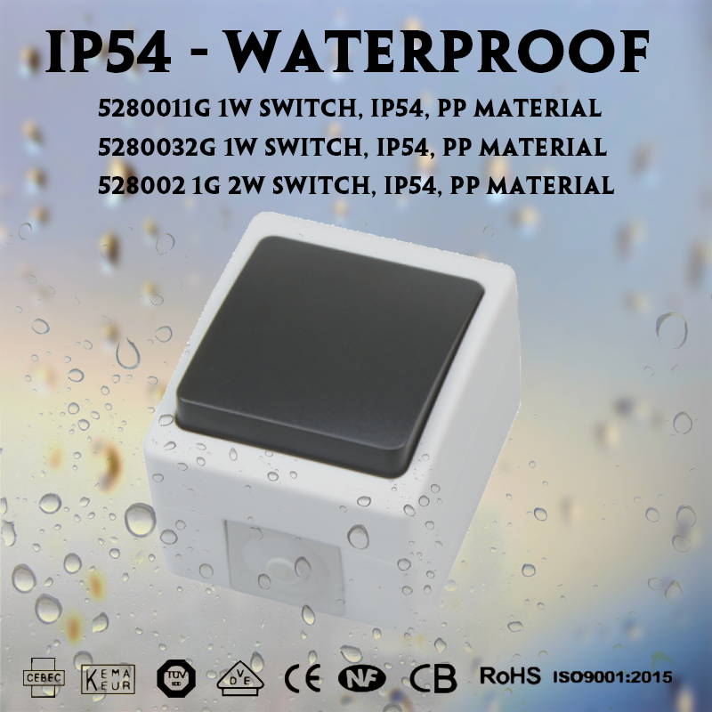 IP54 waterproof switch and socket