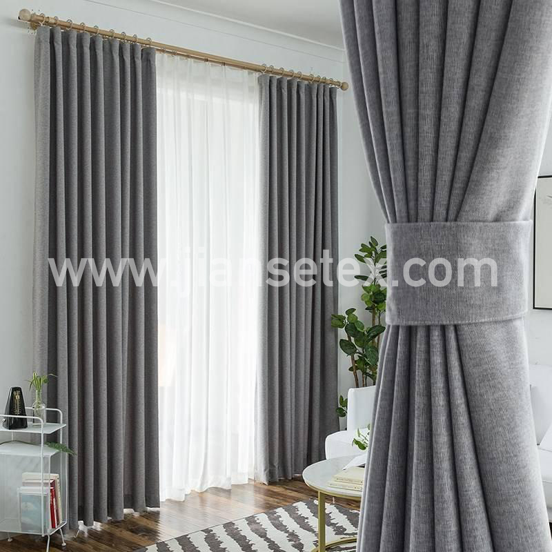 CURTAIN 2.4.1Cross linen Composite curtain black out for home window indoor