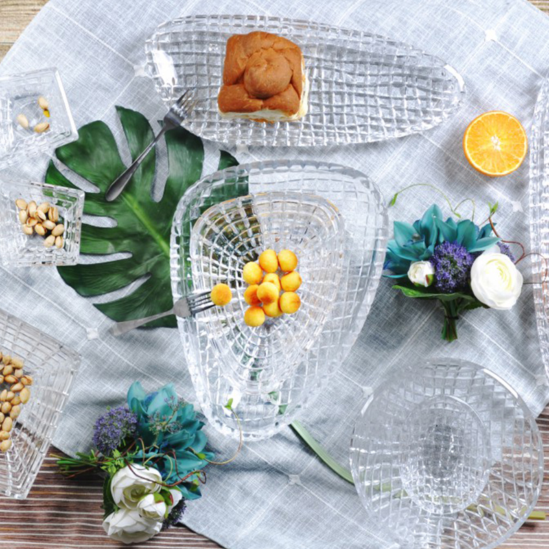 Cross glass bowl/plate