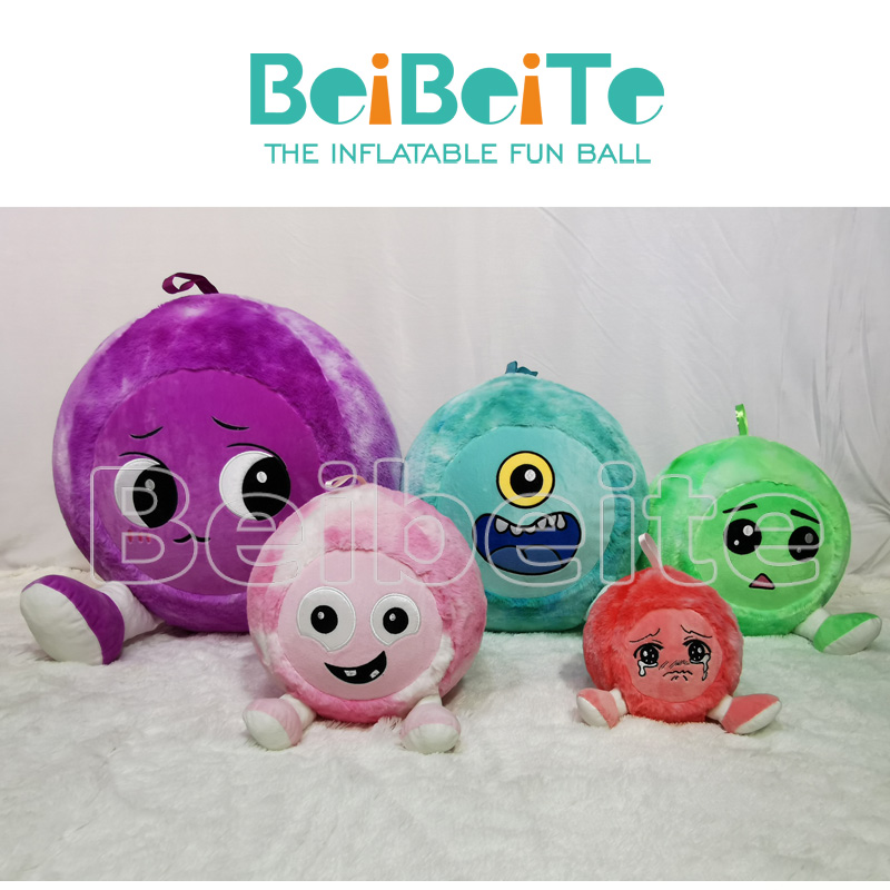 Inflatable plush fabric cover toy ball - Emotional Ball