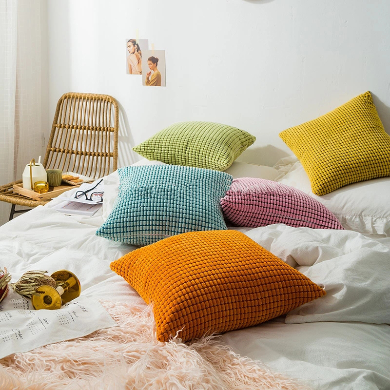 CUSHION K5012 Corn Cushion Cover Decorative Pillowcase Design Light Luxury Suede Bed Cushion Decorative Pillow Cover