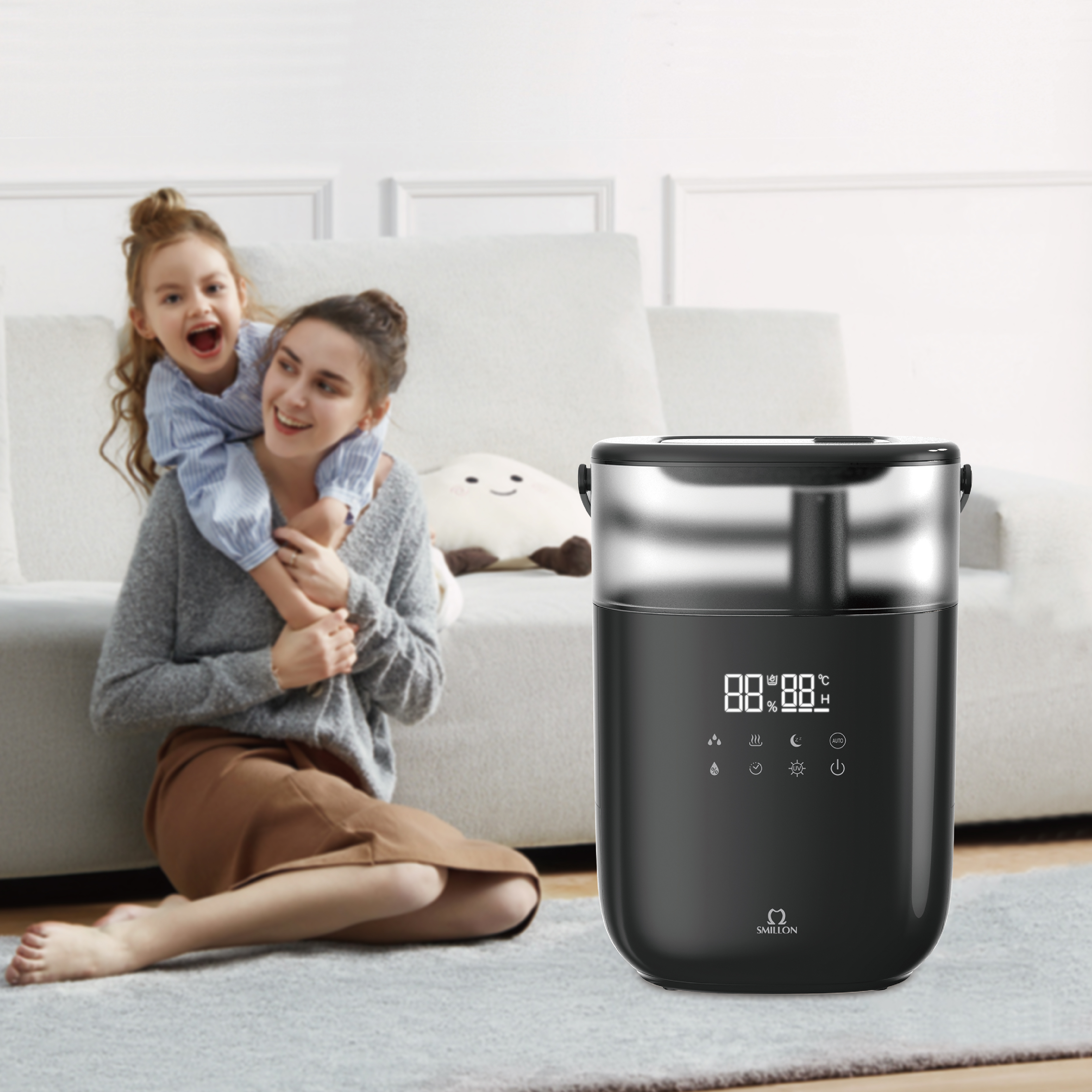 Hybrid Humidifier with 100 degree heating technology