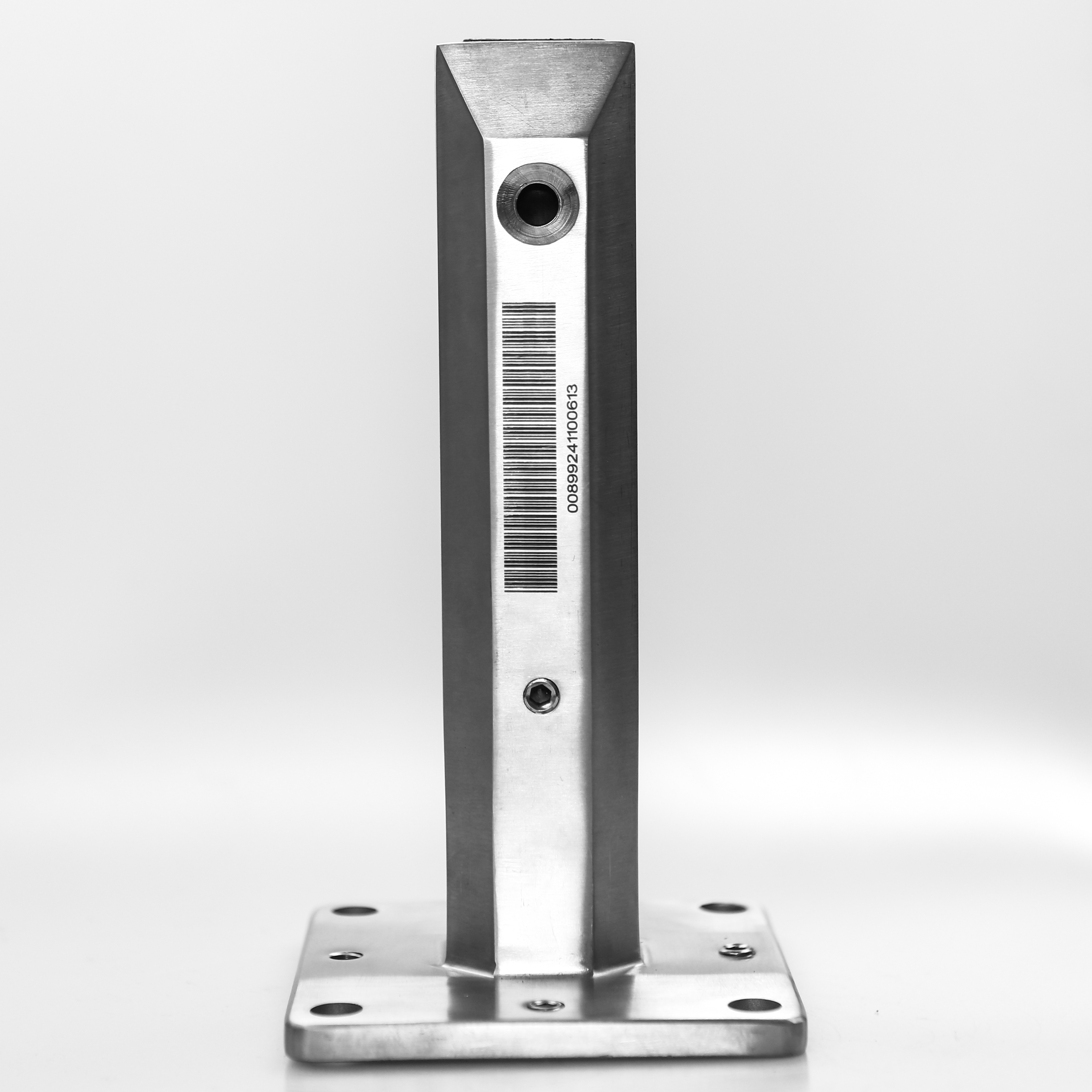 240mm Stainless Steel Square Top Mount Glass Spigot
