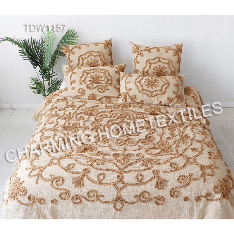 TDW1157 Poly chenille embroidery bedlinen