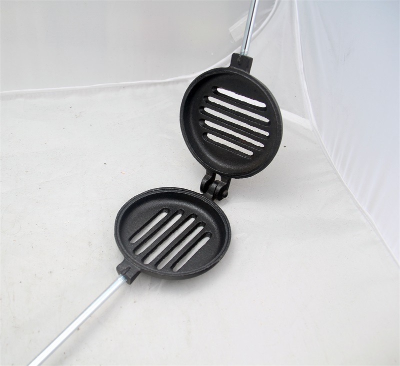 cast iron pie iron hamburger